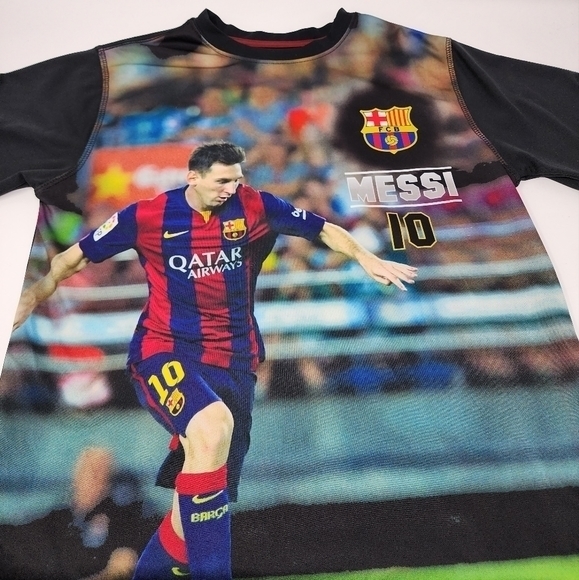 Futbol Club Barcelona Men's Messi Photo Number 10 Soccer Jersey Size S/P - Picture 3 of 12